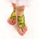 Gypsy Crochet Barefoot Sandals. Sexy Foot Jewelry...